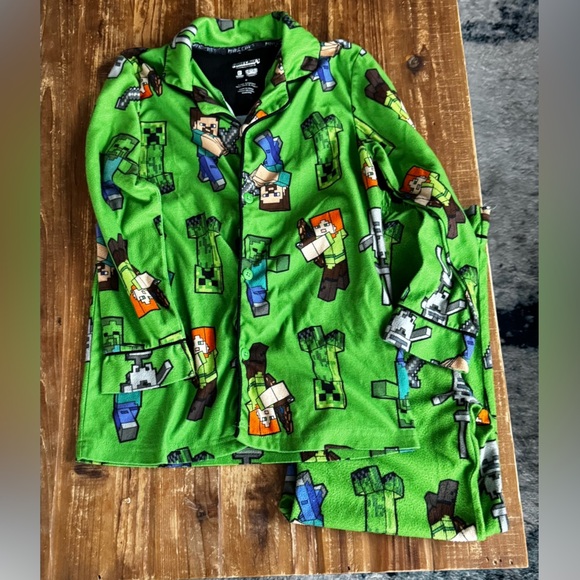 Green Minecraft Pajama Set - Picture 1 of 2